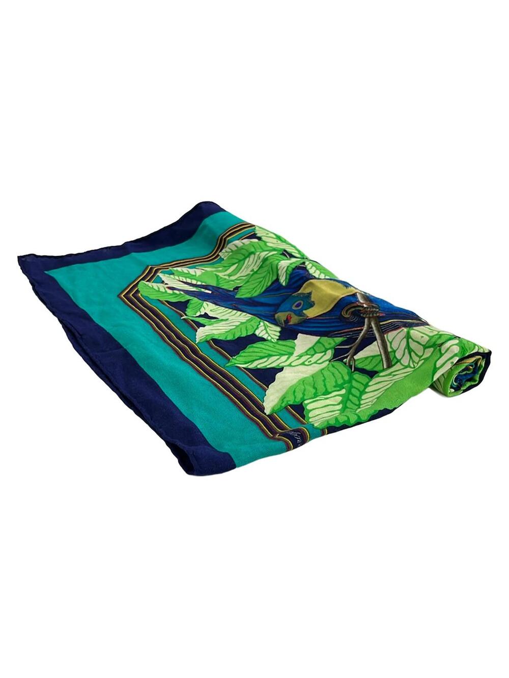 Hermes Carre 90 Navy Green Light #288641H61B